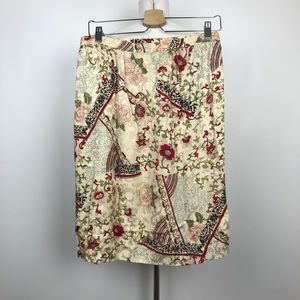 Anne Crimmins for umi Collection Silk floral skirt